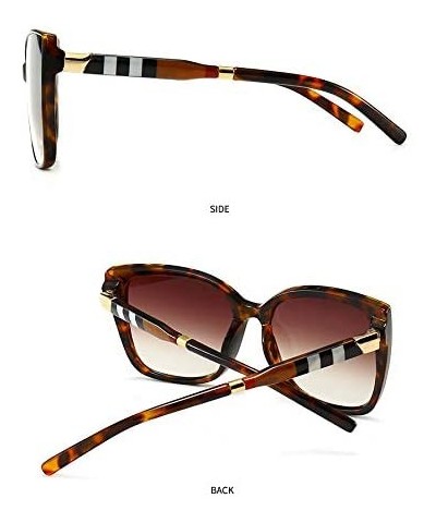 Cateye Sunglasses for Women Oversized Women Sunglasses Designer Shades - Tortoise Frame Brown Lens C4 - C1196YTTMNI $11.93 Ov...