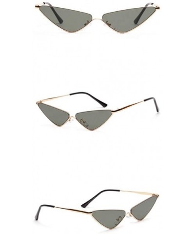 Retro Vintage Narrow Cat Eye Sunglasses for Women Shades Clout Goggles Plastic Frame - A - CU18UDCM8IG $6.76 Rimless