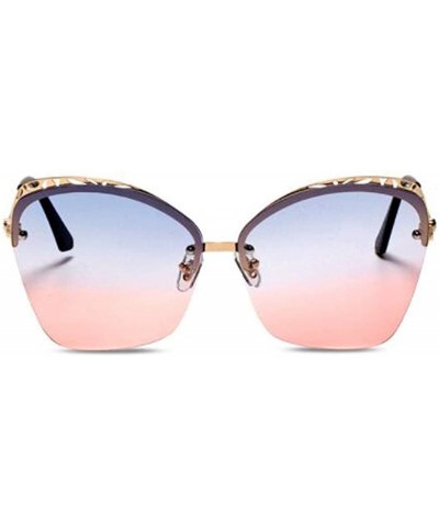 2019 new sunglasses ladies - frameless fashion sunglasses cat eye sunglasses - C - CE18SMUE4L5 $33.16 Aviator