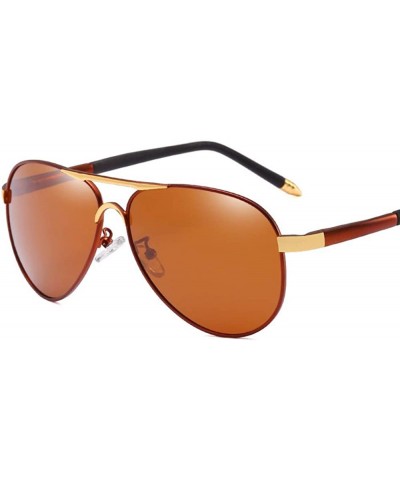 Polarizing sunglasses Men's sunglasses Toad glasses Metal polarizing glasses - D - C018QCIODQ0 $23.87 Aviator