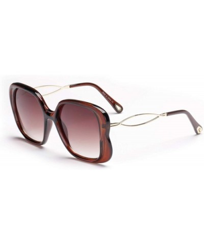 Women Square Fashion Sunglasses - Brown - CP18WU4Z4S4 $12.89 Square