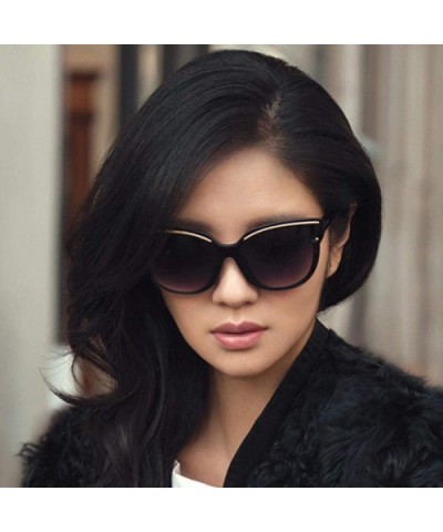 Vintage Sunglasses For Women Fashion Brand Designer Cat Eye Sun Random Color - Purple - CK18YZWOZEW $6.60 Aviator