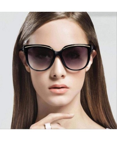 Vintage Sunglasses For Women Fashion Brand Designer Cat Eye Sun Random Color - Purple - CK18YZWOZEW $6.60 Aviator