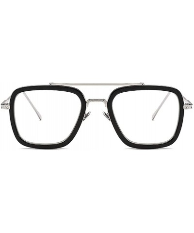 Vintage Aviator Sunglasses Classic Glasses - Clear Lens - C018WLCT0ZT $7.73 Sport