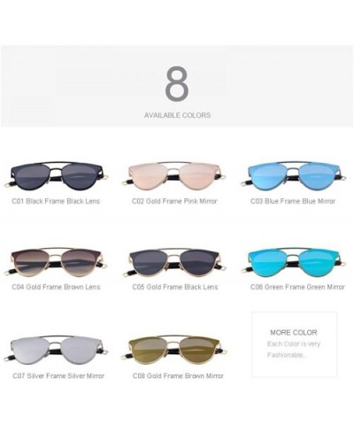 Women Fashion Cat Eye Sunglasses Classic Brand Designer Sunglasses C07 Silver - C06 Green - CA196R0HAAE $14.32 Cat Eye