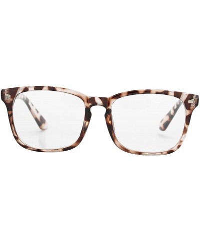 Non-prescription Glasses Frame Clear Lens Eyeglasses - Leopard - CU18956T0TW $13.01 Aviator
