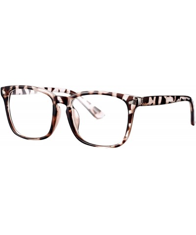 Non-prescription Glasses Frame Clear Lens Eyeglasses - Leopard - CU18956T0TW $13.01 Aviator