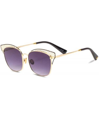 Women's new sunglasses- fashion metal hollow cat eye sunglasses sunglasses - F - CG18S790MHY $37.15 Aviator