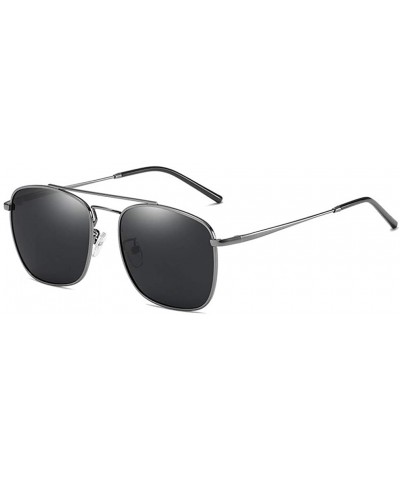 55 mm Square Polarized Sunglasses for Men - Gray - C618WRGTOGE $14.67 Square