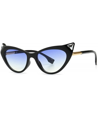 Leopard Crystal Sunglasses sunglasses Oversize - Black&blue - CR18SWETR03 $11.12 Butterfly