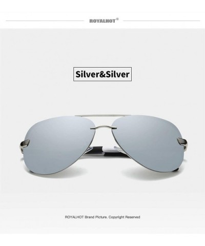 Men Women Polarized Sunglasses Punk Alloy Frame Sun Glasses Driving Glasses Shades Male 70018 - Silver Silver - C718X4XNW07 $...