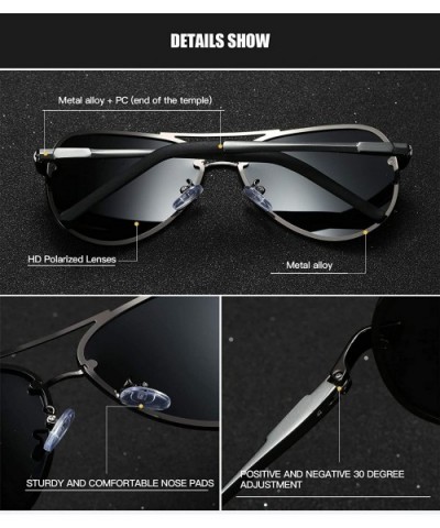 Men Women Polarized Sunglasses Punk Alloy Frame Sun Glasses Driving Glasses Shades Male 70018 - Silver Silver - C718X4XNW07 $...