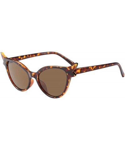 Small Cat Eye Sunglasses Vintage Square Shade Women Eyewear - F - C4195ZA9DRQ $5.99 Square