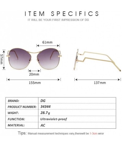 Large frame women sunglasses fashion trend metal sunglasses-Marine yellow - C0197ZU62DR $15.65 Sport