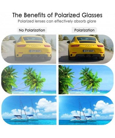 Polarized Sports Sunglasses - Sports Sunglasses for Men Women - Cycling Driving Fishing Glasses UV Protection - CA190E8QW2C $...