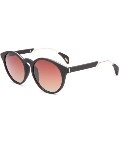 Polarized Retro Classic Trendy Stylish Sunglasses for Men Women - Round Brown Frame/Brown Gradient Lens / 0978 - CI18ROIESEW ...
