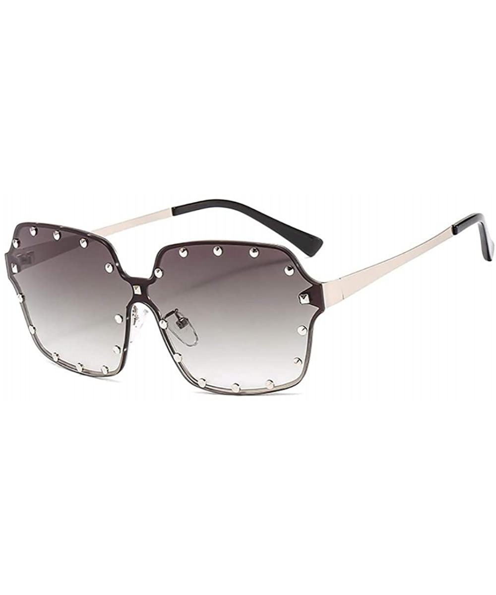 OVERSIZED Fashion Sunglasses-Gradient Shades Glasses Unisex-Polarized-Rimless - F - CE1905ZLNNS $33.80 Goggle