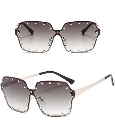 OVERSIZED Fashion Sunglasses-Gradient Shades Glasses Unisex-Polarized-Rimless - F - CE1905ZLNNS $33.80 Goggle