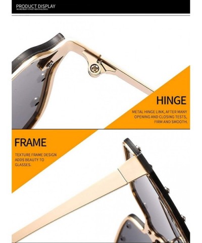 OVERSIZED Fashion Sunglasses-Gradient Shades Glasses Unisex-Polarized-Rimless - F - CE1905ZLNNS $33.80 Goggle