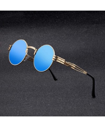 New Fashion Polarized Sunglasses For Men And Women Retro P8 Silver IceBlue - P3 Rosegold Pink - C818YZWK2X3 $8.78 Aviator