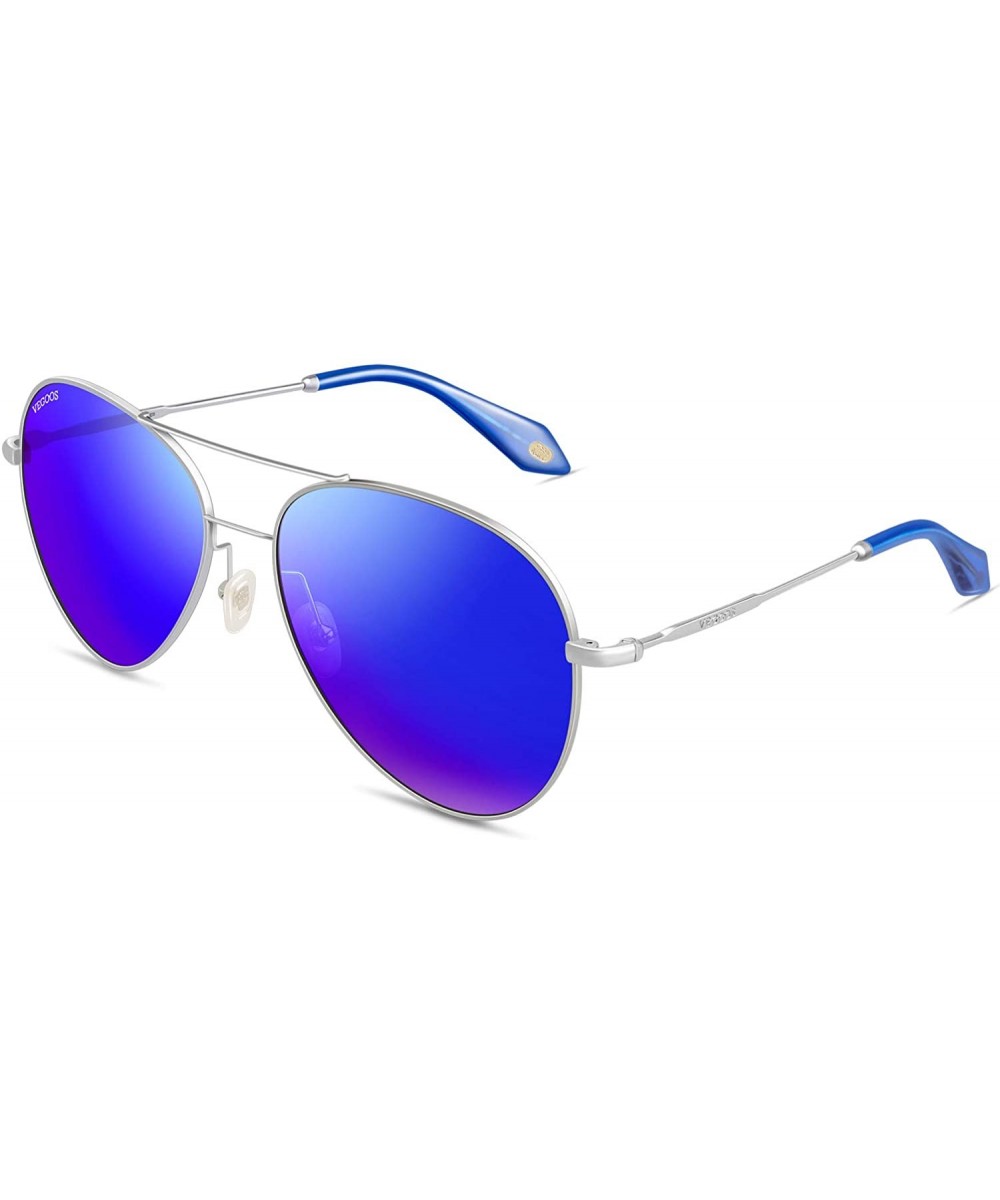 Aviator Sunglasses Polarized Driving Protection - Blue - C418ELCLEL8 $13.08 Goggle