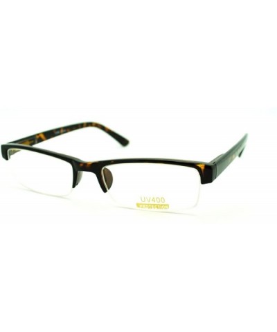 Fashion Glasses for Men Women Retro Pop Color Frame Clear Lens - Tortoise-rectangular - CT11HEONS3N $6.54 Round