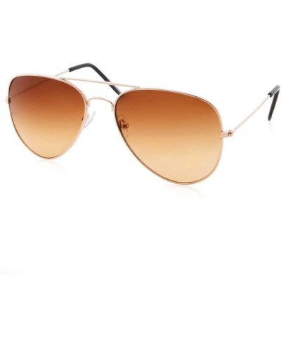 Retro Classic Aviators Colorful Gradient Sunglasses - Brown - CI18M67RCXL $6.60 Aviator