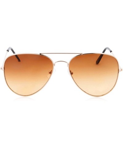 Retro Classic Aviators Colorful Gradient Sunglasses - Brown - CI18M67RCXL $6.60 Aviator