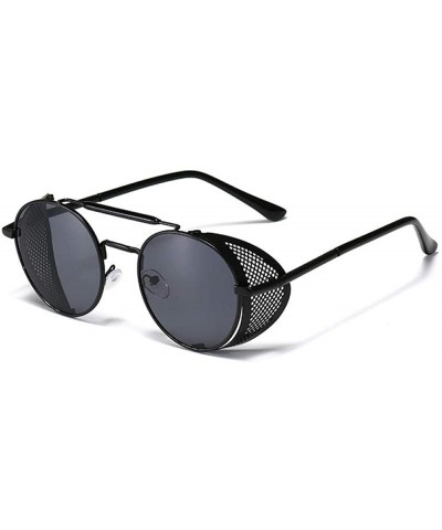 European and American steampunk glasses bright men's sunglasses retro sunglasses frog mirror - CL190MO57Y5 $24.27 Oval
