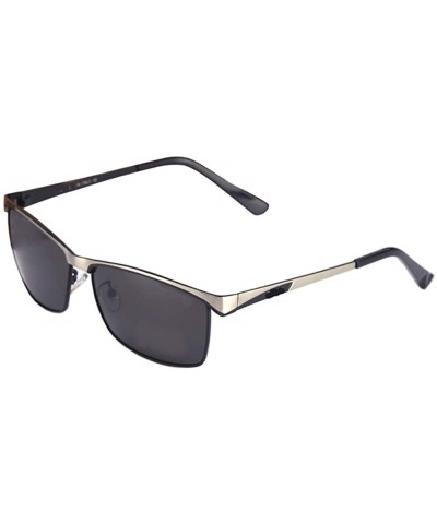 Ultra Lightweight Rectangular Polarized Sunglasses 100% UV protection - Silver - C518NM6ZE8R $15.56 Rectangular