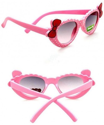 2019 Fashion Boys Girls Heart Mirror Children Sunglasses Summer UV400 Blue - Pink - CV18Y2OROSQ $4.77 Aviator