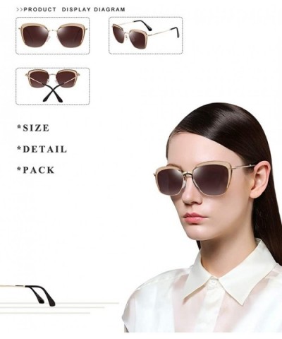 Vintage Fashion Sunglasses for Women - Ladies Polarized UV400 Protective Shades with Glasses Pouch - PZ9521 - C018YNK7YY3 $12...