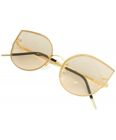 The Selna Oversize Rimless Cat Eye Sunglasses - Lightorange - C01885H20NM $9.76 Cat Eye