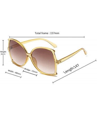 women fashion Simple sunglasses Retro glasses Men and women Sunglasses - Yellow - CE18LLGRSHZ $7.05 Sport