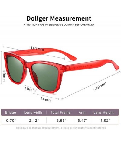 Polarized Sunglasses for Men Women Retro Classic UV400 Protection Sunglasses - Red Frames/G15 Lens - C01970H0GRT $10.49 Rimless