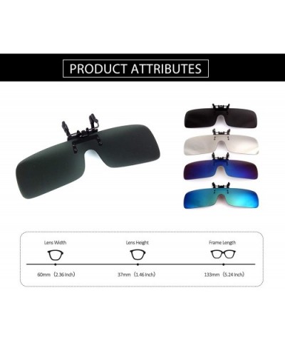 Clip-on Flip Up Polarized Rimless One Piece Sunglasses Over Prescription Glasses for Men Women - CH18NNW3LUH $13.88 Rimless