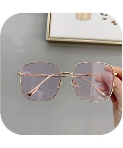 Sunglasses Women Vintage Oversized Glasses Square Shades Metal Frame Womens UV400 Eyewear Ocean Lens - Color 6 - C9197A3INTZ ...