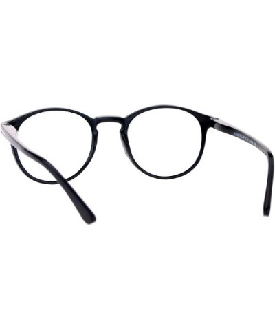 Magnified Reading Glasses Round Keyhole Fashion Frame Spring Hinge - Black - CW186AA7LC9 $6.05 Round