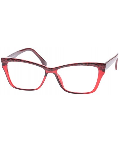 Womens Leopard Butterfly Reading Glasses Fashion Eye Glass Frame - Red - C618IIOSI6R $7.67 Rimless