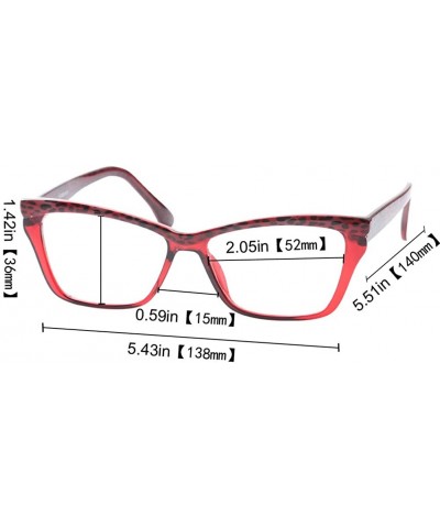 Womens Leopard Butterfly Reading Glasses Fashion Eye Glass Frame - Red - C618IIOSI6R $7.67 Rimless