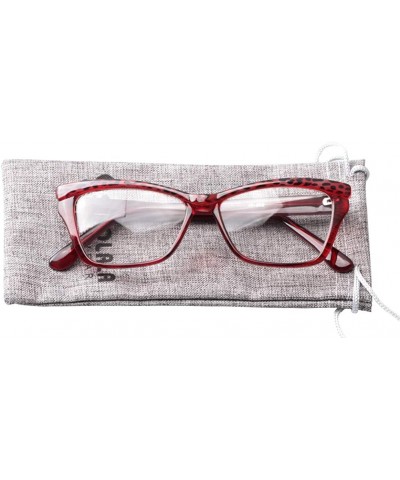 Womens Leopard Butterfly Reading Glasses Fashion Eye Glass Frame - Red - C618IIOSI6R $7.67 Rimless