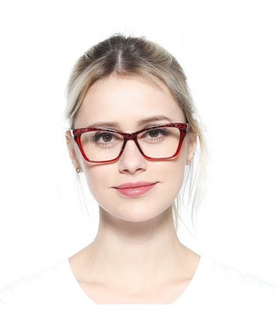 Womens Leopard Butterfly Reading Glasses Fashion Eye Glass Frame - Red - C618IIOSI6R $7.67 Rimless