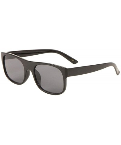 Round Edges Classic Flat Round Square Sunglasses - Black 01 - CC197WQCTII $9.88 Square
