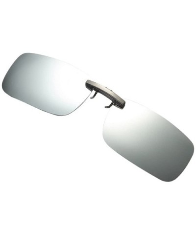 Unisex Fashion Sunglasses Detachable Night Vision Lens Driving Metal Polarized Glasses Sunglasses - Silver - CY193XEWAZL $4.6...