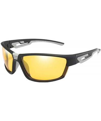 Men Sports Sunglasses Ultra Light Polarized PC Frame UV 400 Protection for Outdoor - Black+nightlens - CP18TNT7K2O $51.56 Sport