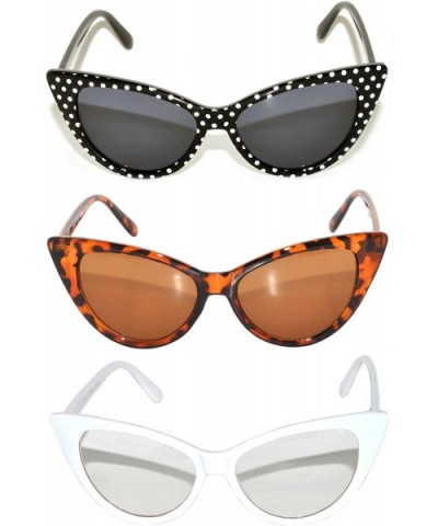 Retro Ladies New Fashion Vintage Cat Eye Sunglasses Many Colors - CK12IUZEL7L $7.17 Cat Eye