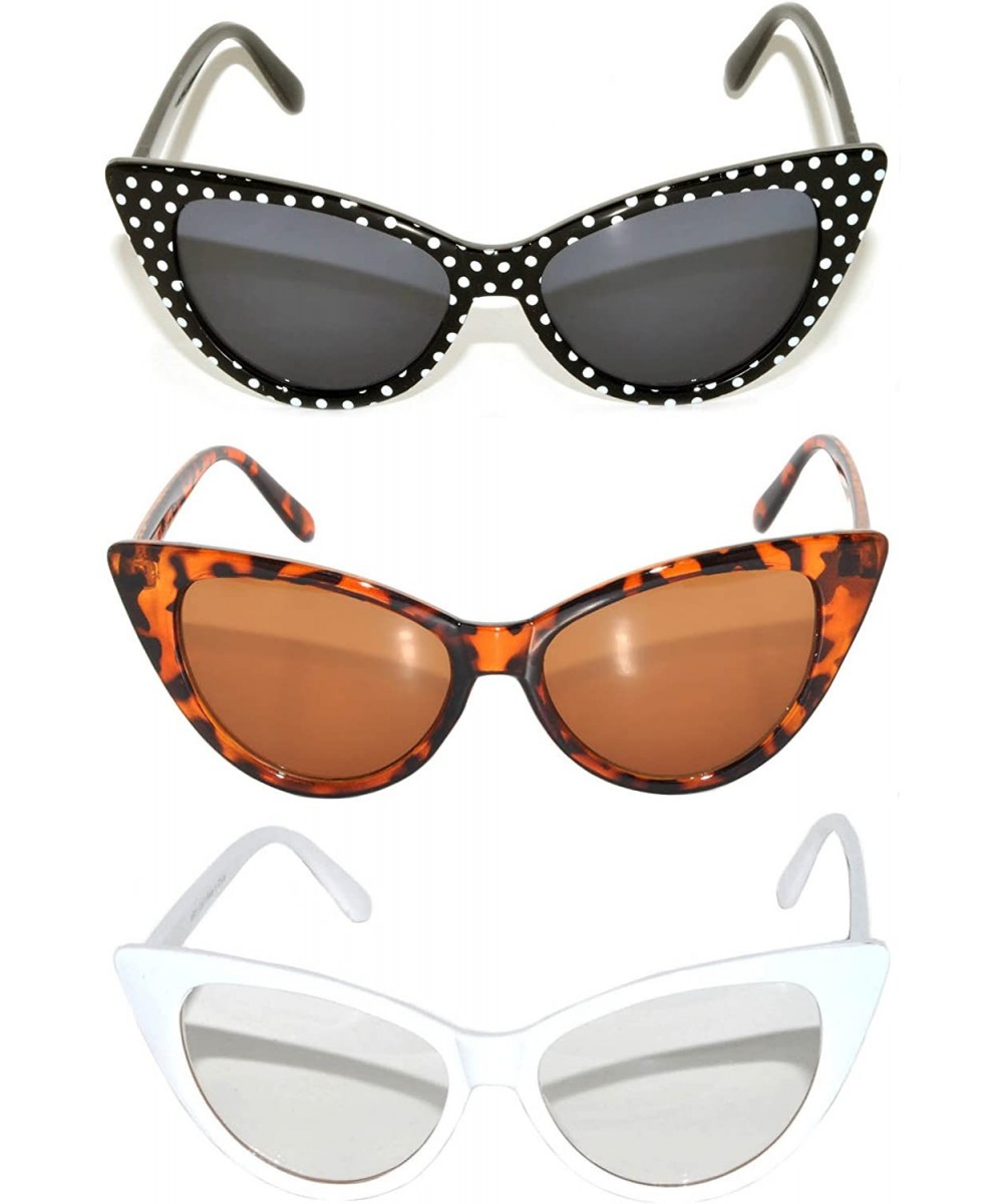 Retro Ladies New Fashion Vintage Cat Eye Sunglasses Many Colors - CK12IUZEL7L $7.17 Cat Eye