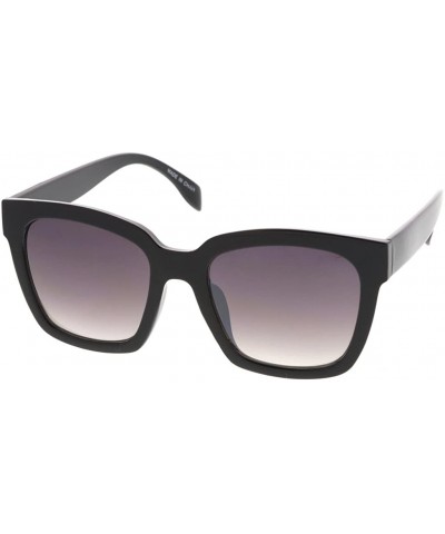 Retro Fashion Thick Square Frame Simple Women Sunglasses Model 78 - Black - C4182GAHMEU $5.52 Square