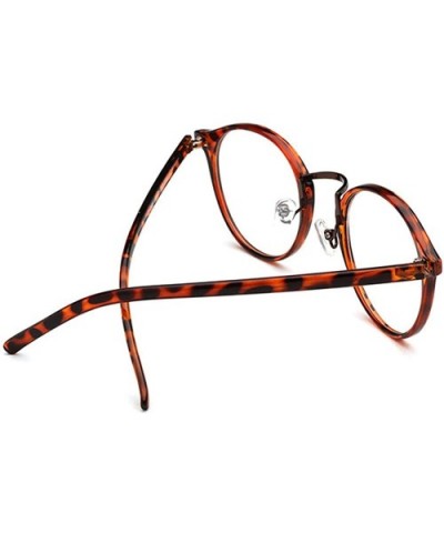 Fashion Unisex Classic Metal Frame Mirror Rounded Glasses - B - C818INU9QKR $5.57 Rimless