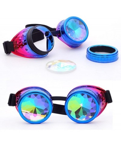 Colorful Rave Festival Party EDM Sunglasses Diffracted Lens - 6422c - CT18RT9WII0 $10.64 Goggle